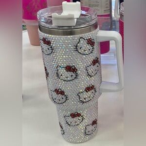 Rhinestone hello kitty tumbler